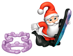 Santa en Snowboard